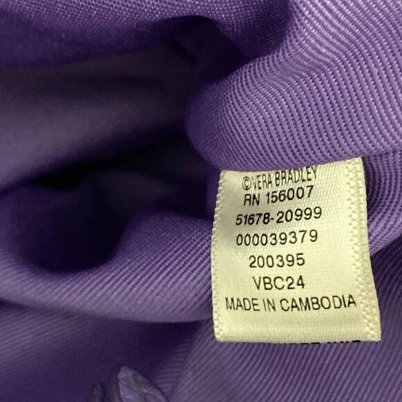 Vera Bradley NWT East West Tote Cotswolds Dahlia Purple Silver Floral VHTF - Picture 11 of 14